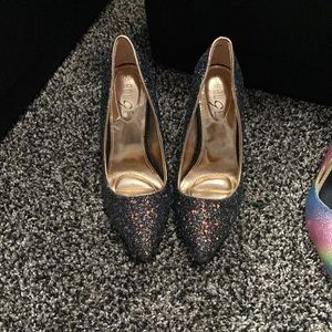 rainbow sparkle heels
